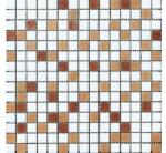 MIRAVA Mozaic sticlă mix alb maro 30, 5x32, 5 cm