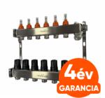 TermoJet 6 körös rozsdamentes osztó-gyűjtő áramlásmérővel (TJ-W-06) - e-futesbolt