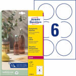 Avery Zweckform Etikett címke speciális L7788-25 víztiszta átlátszó ø 80mm 25ív Avery