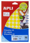 APLI Etikett 19mm kör 560 etikett/csomag APLI sárga