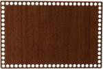 ATMOWOOD Fa alsó/fedele a kosárnak - dió téglalap Válasszon váltazatot: : 28x18 cm (v)
