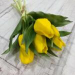 Kreatív Tulipán 7 szálas csokor sárga élethű nagy virágú