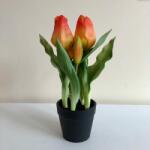 Kreatív Cserepes tulipán narancssárga élethű nagy virágú