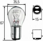 HELLA P21/4W 21/4W 12V (8GD 004 772-121)