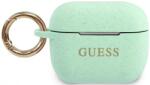 Guess Husă Guess GUACAPSILGLGN pentru AirPods Pro, verde, din silicon, cu sclipici (GUACAPSILGLGN)