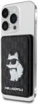 Karl Lagerfeld KLWMSPSAKHCK Wallet Card Slot Stand Saffiano Monogram Choupette MagSafe black (KLWMSPSAKHCK)