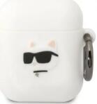 Karl Lagerfeld AirPods 1/2 cover white Silicone Choupette Head 3D (KLA2RUNCHH)