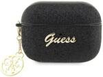 Guess husă AirPods Pro 2 negru Glitter Flake 4G Charm (GUAP2GLGSHK)