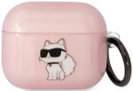 Karl Lagerfeld husă roz pentru AirPods 3 Ikonik Choupette (KLA3HNCHTCP)