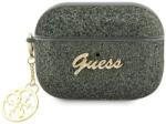 Guess husă AirPods Pro 2 khaki Glitter Flake 4G Charm (GUAP2GLGSHA)