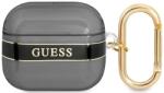 Guess Husă Guess GUA3HHTSK pentru AirPods 3, neagră, Strap Collection (GUA3HHTSK)