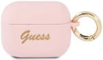 Guess Ghici GUAPSSSI AirPods Pro acoperă roz silicon Vintage Script (GUAPSSSI)