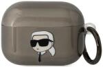 Karl Lagerfeld husă neagră pentru AirPods Pro Karl`s Head (KLAPHNIKTCK)