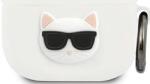 Karl Lagerfeld KLACA3SILCHWH husă pentru AirPods 3, silicon alb Choupette (KLACA3SILCHWH)