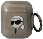 Karl Lagerfeld husă neagră pentru AirPods 1/2 Karl`s Head (KLA2HNIKTCK)