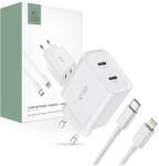 Tech-Protect C20w 2-port Network Charger Pd20w + Lightning Cable White (9319456607307)