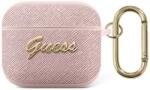 Guess Husă Guess GUA3SASMP pentru AirPods 3, roz, Saffiano Script Metal Collection (GUA3SASMP)