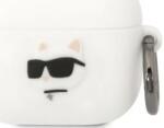 Karl Lagerfeld AirPods 3 husă albă din silicon Choupette Head 3D (KLA3RUNCHH)