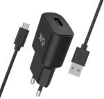 XQISIT NP Travel Charger Single USB-A 2.4A w. micro USB Black (52033)