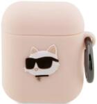 Karl Lagerfeld AirPods 1/2 husă roz din silicon Choupette Head 3D (KLA2RUNCHP)