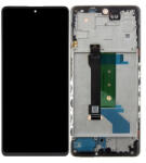  Xiaomi Redmi Note 12 Pro+ 5G Előlap keret+LCD Kijelző+Érintőüveg, Fekete (560001M16U00) Service Pack