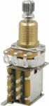 Hosco Japan H-PPUSH500A 500K DPDT push-push audio taper potentiometer, 10mm bushing M9, 5 (3/8& quot; ), for metric knobs