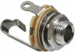 Switchcraft SC-FAL11 chassis connector jack, 2-pole, nickel, 6, 3mm, . 375 XL bushing depth, 3/8& quot; 32 thread