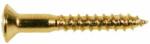 Boston WS-14-G screw, 2, 4x16mm, 12pcs, oval countersunk, for HB pu ring long, gold