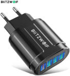 Blitwzolf BlitzWolf® BK-385 - 4 USB-A portos, 48W fali gyorstöltő - Android és Apple telefonok gyorstöltésére