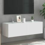 vidaXL fehér fali TV-szekrény LED-világítással 100 x 35 x 31 cm (837295)