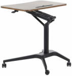  STEMA Állítható magasságú asztal SH-A10, fekete keret, diófa asztallap, magassága 73, 5-104 cm, asztallap 72x48 cm