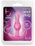 Blush Novelties Dop Anal B Yours Curvy Anal Plug Blush Roz grosime 2.3 cm lungime 8.9 cm
