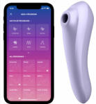 Satisfyer Vibrator Satisfyer Dual Pleasure Mauve stimulare clitoris - punctul G - aplicatie SmartPhone grosime 4.9 cm lungime 17.9 cm Vibrator
