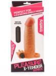 Lovetoy Extensie Penis Pleasure X-Tender cu vibratii Lovetoy culoarea Pielii 17.5 cm - voluptas - 80,40 RON