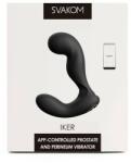 SVAKOM Stimulator Prostata Iker Svakom Negru grosime 3 cm lungime 13.5 cm vibratii - aplicatie SmartPhone