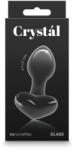 NS Novelties Dop Anal Crystal Heart NS Toys Negru grosime 3.9 cm lungime 8.9 cm