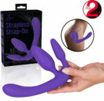 You2Toys Strap On unisex Dildo Inclus You2Toys Strapless Strap-On Violet 8.5 - 10 - 20 cm