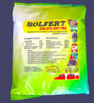 Solarex Solfert 20-20-20+ME 20 kg, ingrasamant foliar echilibrat tip NPK+ microelemente (Bor, Cupru, Fier, Mangan, Molibden, Zinc), stimuleaza dezvoltarea radiculara si vegetativa, imbunatateste calitatea si 