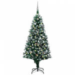 vidaXL megvilágított műkarácsonyfa gömb szettel és tobozzal 180 cm (3077703) - balena