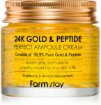 Farm Stay 24K Gold & Peptide Perfect Ampoule Cream cremă hidratantă împotriva îmbătrânirii pielii 80 ml