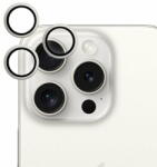 Epico alumínium védőüveg a kamera lencséjére iPhone 15 Pro / 15 Pro Max készülékhez 81312152100001 - fehér titánium (81312152100001)