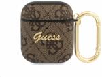 GUESS GUA24GSMW Guess 4G Script PC / PU tok Airpods 1/2 Brown