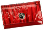 Cavaldi kisméretű, mintás piros női lakk bőr pénztárca 14, 5×9 cm (C-H23-1-DBF-Red)