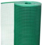  Műanyag Kerítésháló 1 X 50 m 10 X 10 mm Csirkeháló Négyzetes Zöld Kerítésrács - 250 G/M2 -