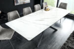  ALPINE bővíthető étkezőasztal - világos márvány - 160-200cm (43844)