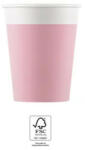 Procos Unicolour Pink, Rózsaszín papír pohár 8 db-os 200 ml FSC PNN93543