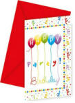 Procos Happy Birthday Streamers Party Meghívó 6 db-os PNN81847