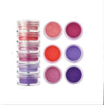 Dalaran 6 szín, epoxi gyanta ásványi anyag festék por, gyöngyház pigment, rózsaszín-lila árnyalatai, 6 x 7-10 g (5995206011729)
