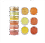 Dalaran 6 szín, epoxi gyanta ásványi anyag festék por, gyöngyház pigment, sárga-okker árnyalatai, 6 x 7-10 g (5995206011705)