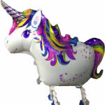 PartyDeco S. r. o Vidám sétáló lovacska, fólia lufi, 100 x 126 cm